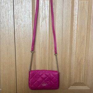 Kate Spade Pink Quilted Crossbody Bag
